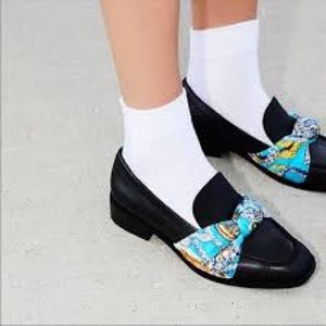 Jeffrey Campbell Black Bollero Scarf Loafers - 7